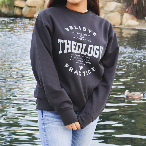 THEOLOGY BLACK CREWNECK SWEATER